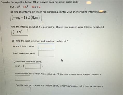 Solved Consider The Equation Below If An Answer Does Not Chegg