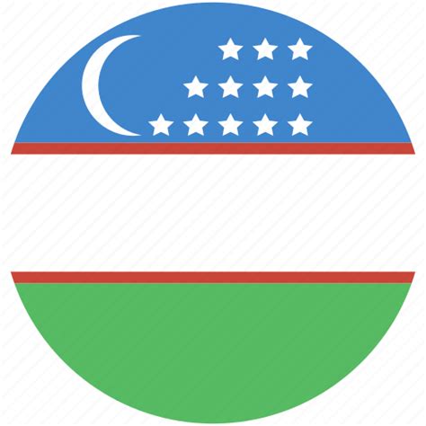 Circle Flag Uzbekistan Icon