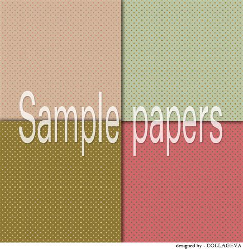 Shabby Polka Dots Digital Paper Pack 20 Printable Sheets 12x12