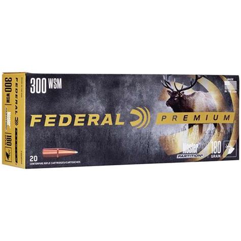 Federal Premium Wsm Gr Nosler Partition Rounds Per Box