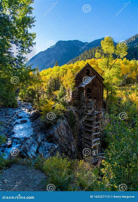 Crystal Mill with Fall Colors Stock Image - Image of surrounded, scenic ...