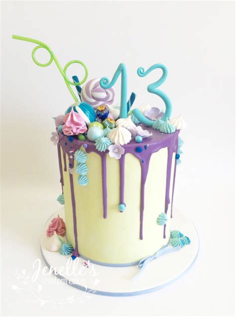 Green And Purple Drip Cake By Jenelles Custom Cakes Jenelles