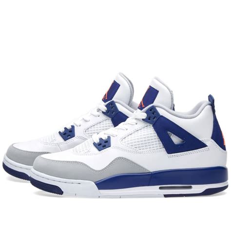 Nike Air Jordan Iv Retro Gg White And Deep Royal Blue End Kr