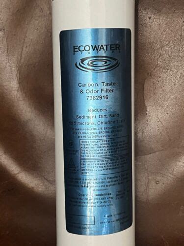 Ecowater Systems Carbon Taste And Odor Filter 7382916 New Ebay