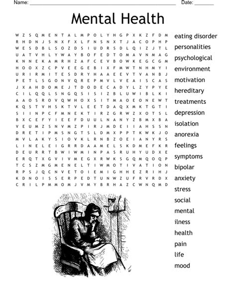 Mental Health Word Search Wordmint Word Search Printable