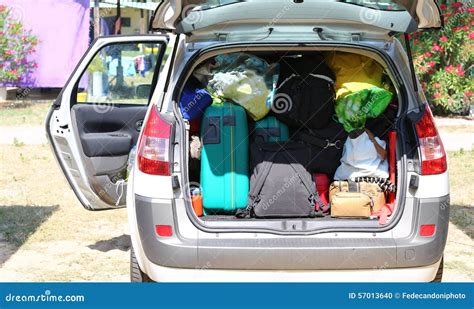 Luggage And Suitcases In Car In The Resort Stock Photo Image Of