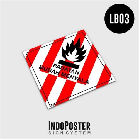 Jual Stiker Simbol Label K3 Limbah B3 Hazmat Padatan Mudah Menyala Di Lapak Indoposter Bukalapak