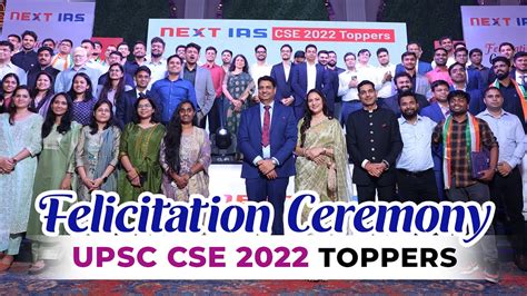 Next Ias Felicitation Ceremony For Upsc Cse Toppers Upsc