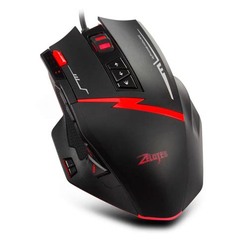 Zelotes C15 Gaming Mouse 7000 DPI 13 Programmable Buttons Weight Tuning ...
