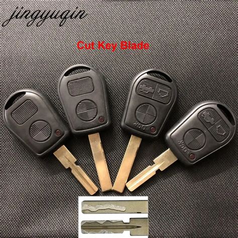 Jingyuqin Button Cut Blade Car Remote Key Case Shell For Bmw E E