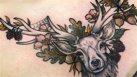 Share Deer Skull Chest Tattoo Super Hot In Cdgdbentre