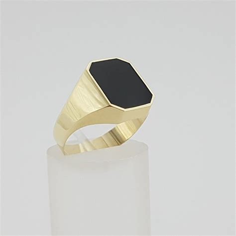 Vintage Kt Gold Ring Onyx Men S Signet Ring Catawiki