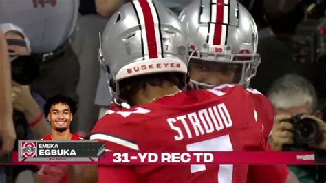 Cj Stroud ️ Emeka Egbuka 🔥 The Buckeyes Reach The Endzone First Youtube