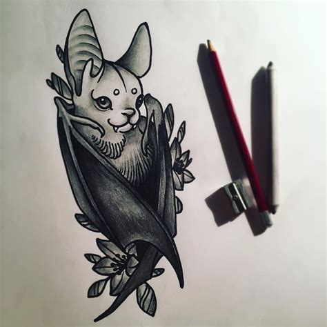 Bat Drawing Tattoo 15 drawing bat tattoo professional designs for ...