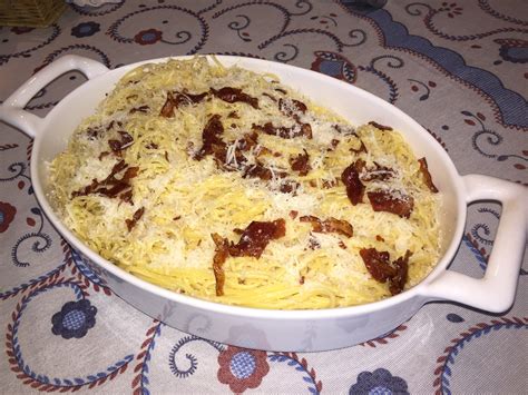 Esparguete à carbonara em camadas Receitas da Mãe