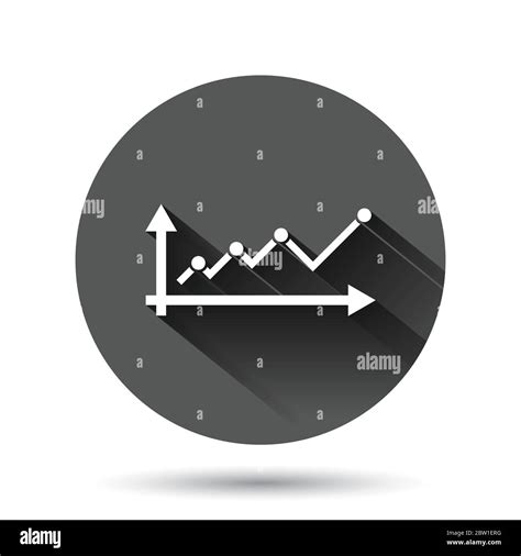 Market Trend Icon In Flat Style Financial Growth Vector Illustration