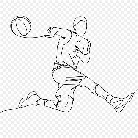 Simple Line Drawing Basketball Player Simple Line Draw Basketball