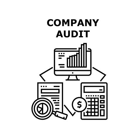 Company Audit Vector Concept Black Illustration 9756024 Vector Art at ...