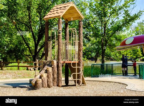 A Climbing Structure In The Childrens Area Of Martin Nature Park In