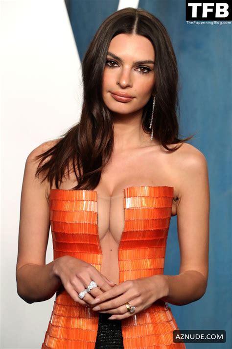 Emily Ratajkowski Sexy Seen Flaunting Her Hot Tits Vanity Fair Oscar Party In Beverly Hills Aznude