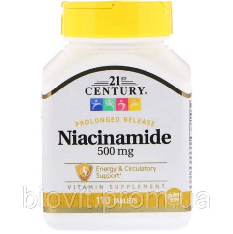 Ниацинамид (Niacinamide) 500 Мг 110 Таблеток — Купить Недорого на Bigl ...
