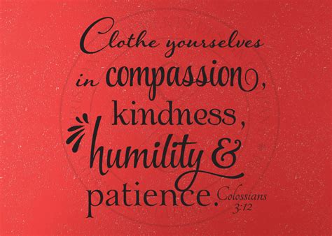 Clothe Yourselves In Compassion Vinyl Wall Statement Colossians 3 12 Vinyl Scr389