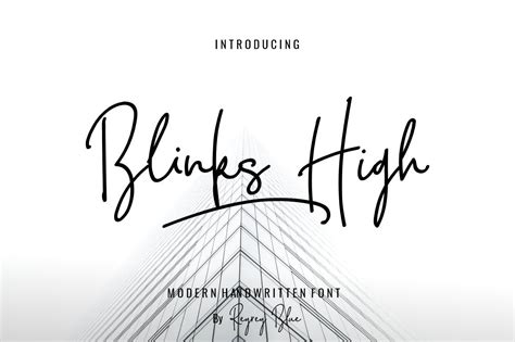 Blink High Signature Font By Reyrey Blue · Creative Fabrica