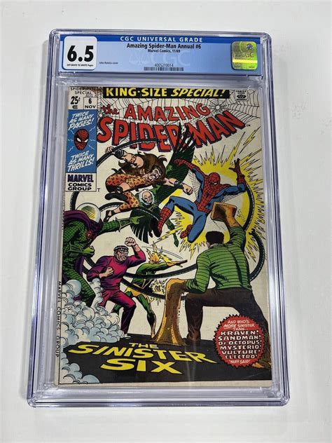 Amazing Spider Man Annual Cgc Ow W Pages Marvel Sinister Six