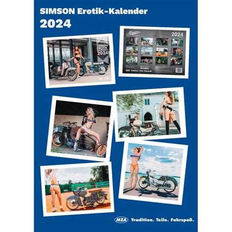 SIMSON Erotik Kalender 2024 Starke Mopeds und heiße Kurven