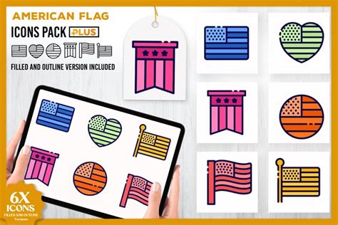 American Flag Icons Pack