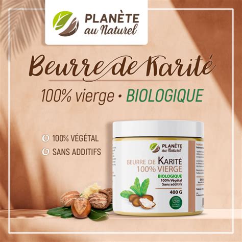 Beurre de Karité Biologique 400g et 800g Planète au Naturel