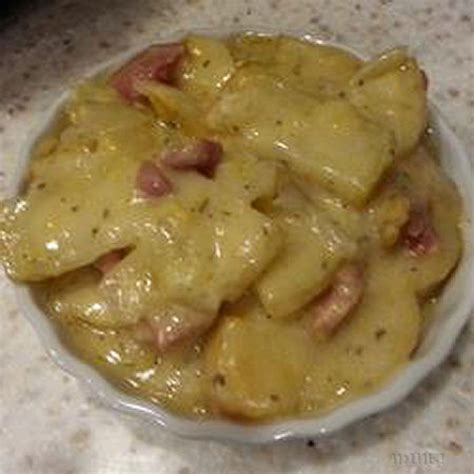 Easy Crock Pot Scalloped Potatoes And Ham