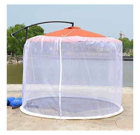 Patio Umbrella Mosquito Netting Polyester Mesh Screen Umbrella Net