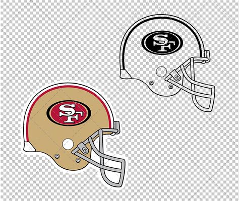 San Francisco 49ers Helmet 2009, Svg, Dxf, Eps, Png - SvgShopArt