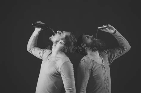 Sex Drugs And Rock And Roll Alcohol Youth Alcohol Addicted Men On Drunk Faces Dark