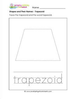 Shapes and Their Names - Trapezoid - Shapes Worksheets