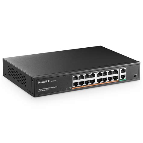 mokerlink store  port gigabit ethernet switch witch  port poe
