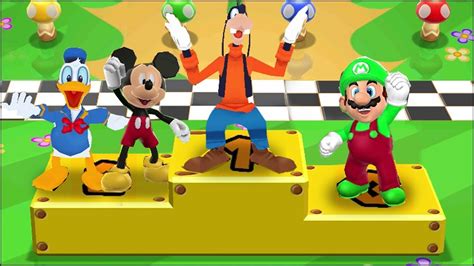 Mario Party 9 Minigames Donald Duck Vs Goofy Vs Mickey Mouse Vs Mario