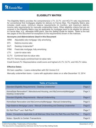 Eligibility Matrix PDF