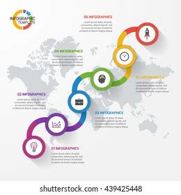 Line Graph Infographic Template Charts Diagrams Stock Vector (Royalty ...