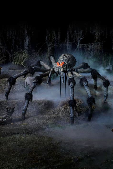 Monstrous 8 Foot Spider Giant Spider Halloween Decorations Creepy