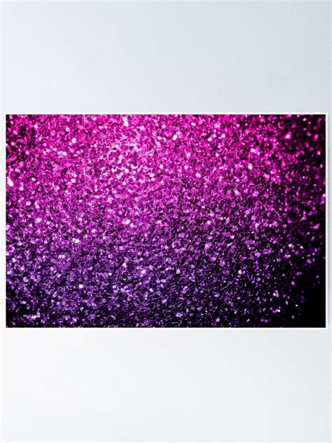 Purple Pink Ombre Faux Glitter Sparkles Poster For Sale By Pldesign