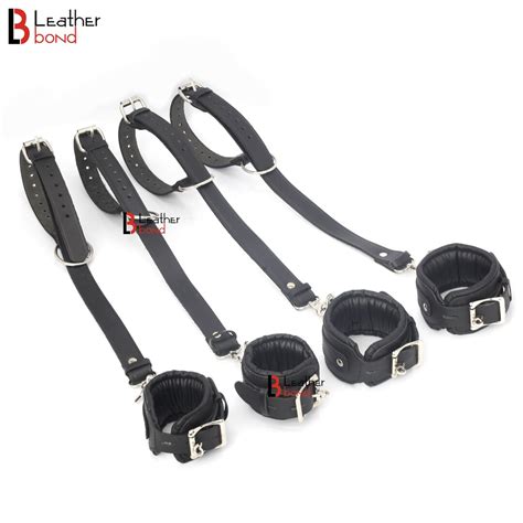 Four Straps For Bed Restraints And Wrist Ankle Cuffs Set For Sex Play Bondage Restraint Kit
