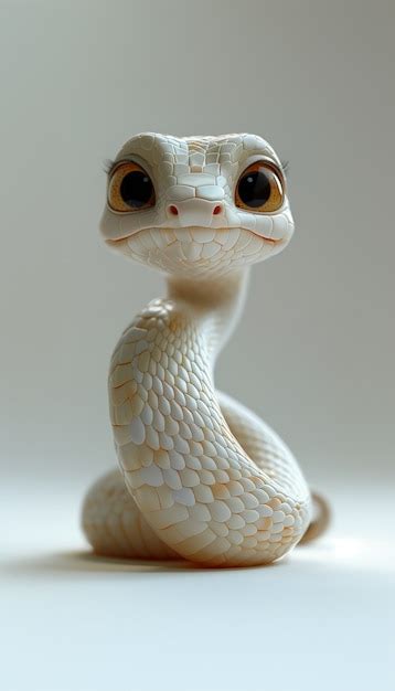 Serpent de dessin animé en 3D dans la nature Photo Gratuite