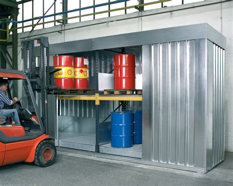 HAZARDOUS MATERIAL STORAGE CONTAINERS WITH SHELVING | TOLKİM - Laboratory Systems