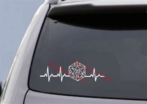 D 20 Heartbeat Vinyl Decal Car Sticker E00291 Etsy