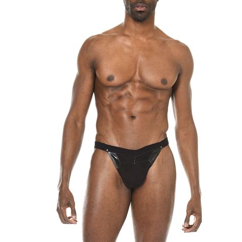 String Mit Wetlookstreifen Slips Strings F R Ihn Club Hot Fashion Odretto Highheels