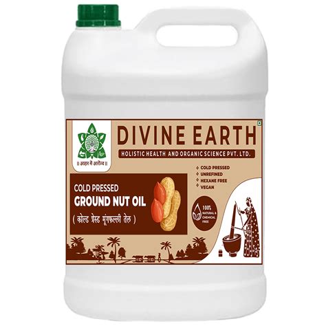 Groundnut Oil Cold Pressed 5 Litre Ecoms Haat