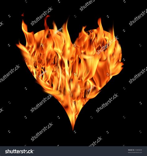 Heart Shaped Fire Flames Stock Photo 19385839 Shutterstock