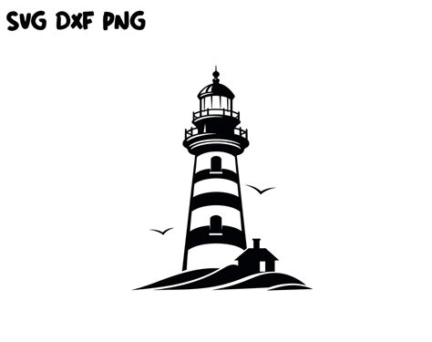 Lighthouse SVG, Lighthouse Silhouette SVG, Ocean SVG, Sea Svg, Island Svg, Lighthouse Design Svg ...